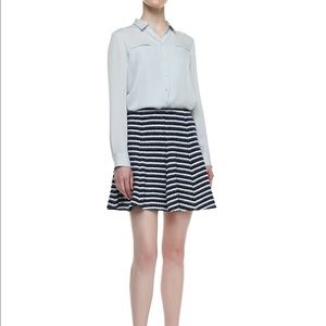 Theory lyerly striped flare knit skirt, nwt, 00